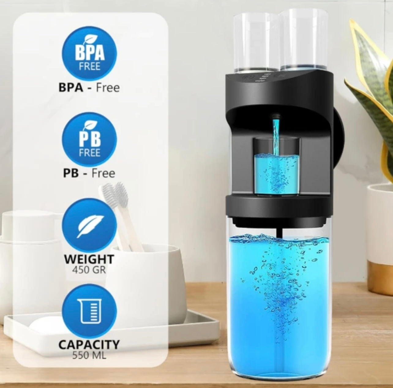 550ML Automatic Mouthwash Dispenser