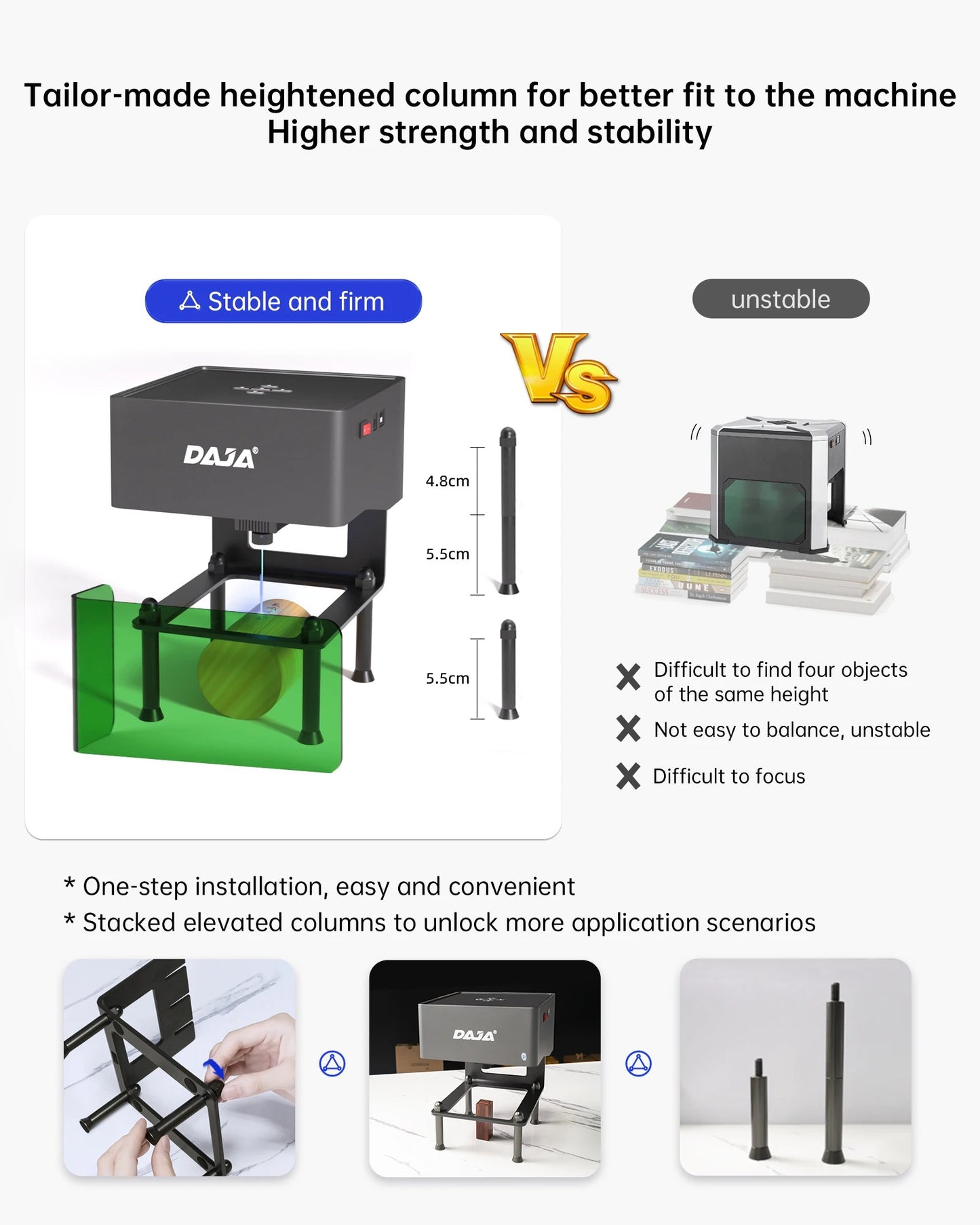 Laser Engraving Machine 3000mw Fast Mini Logo Mark Printer Cutter Woodworking Wood & Plastic