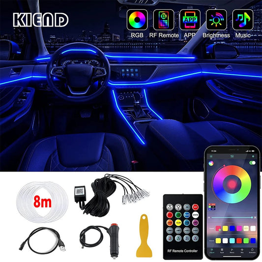 Led Car Interior Ambient Strip Lights