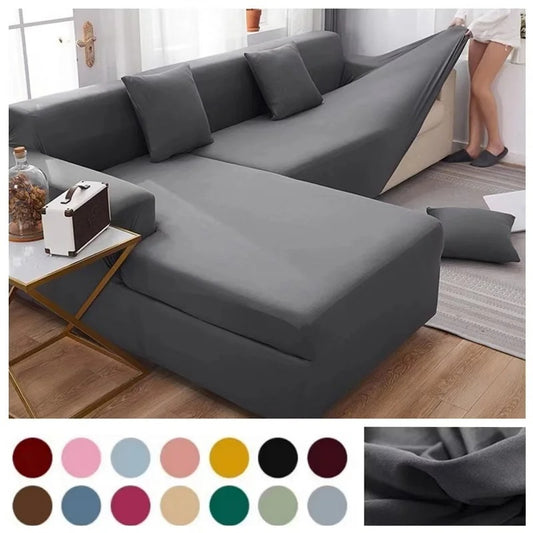 Solid Color Sofa Covers for Living Room 1/2/3/4 Seater