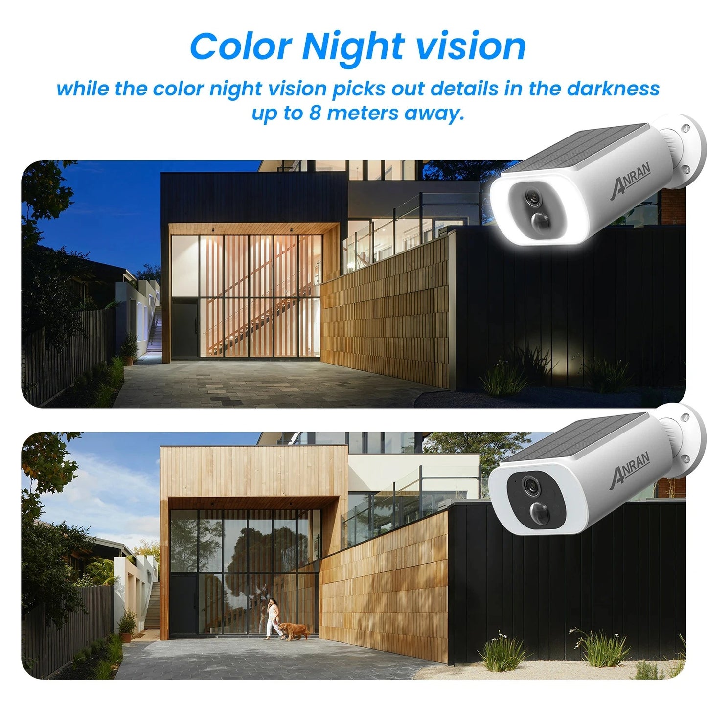 ANRAN 2K Wireless Solar Camera Outdoor Surveillance