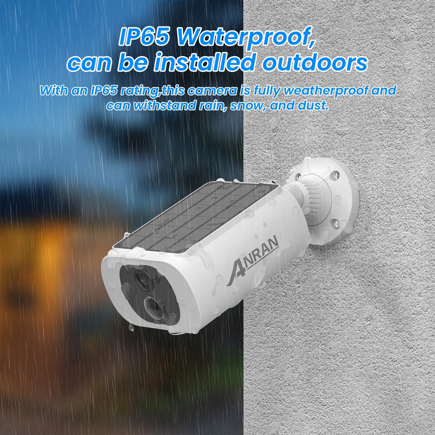 ANRAN 2K Wireless Solar Camera Outdoor Surveillance